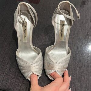 Elegant Silver High Heels BUY ONE GET ONE FREE ON SHOES